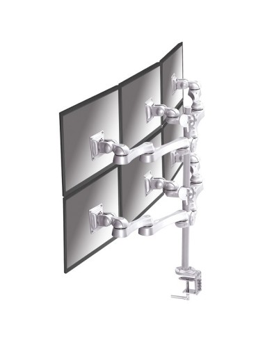 Neomounts by Newstar FPMA-D930D-6 supporto da tavolo per Tv a schermo piatto 45,7 cm (18") Argento