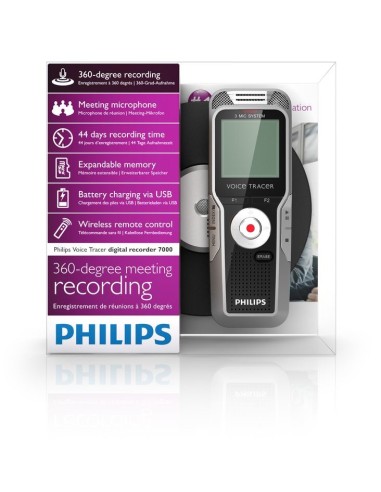 Philips Voice Tracer DVT8000 00 dittafono Flash card Argento