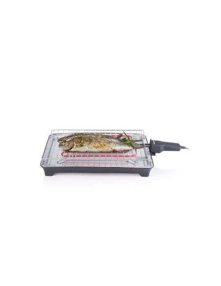 Tristar Electric Table BBQ Grill Da tavolo Elettrico Nero, Acciaio inossidabile 2000 W
