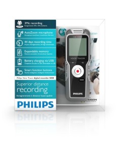 Philips Voice Tracer DVT6000 00 dittafono Flash card Nero 2