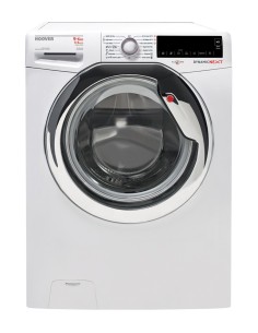Hoover WDXA 596AH-S lavasciuga Libera installazione Caricamento frontale Cromo, Bianco