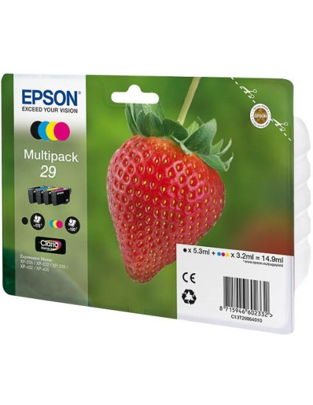 Epson Strawberry 29 CMYK cartuccia d'inchiostro 1 pz Originale Resa standard Nero, Ciano, Magenta, Giallo
