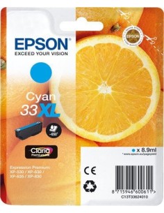 Epson Oranges 33XL C cartuccia d'inchiostro 1 pz Originale Resa elevata (XL) Ciano