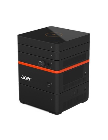 Acer Revo M2-601 DDR4-SDRAM i3-6100U mini PC Intel® Core™ i3 4 GB 500 GB HDD Windows 10 Home Nero, Arancione