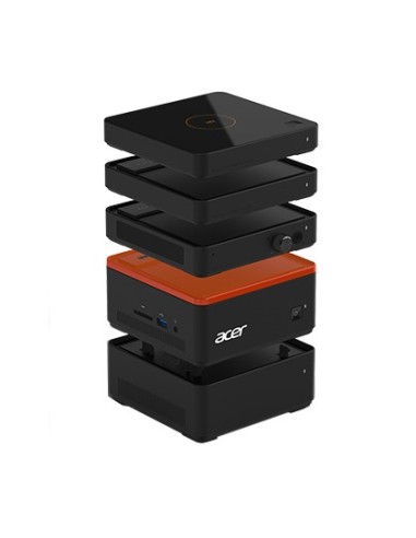 Acer Revo M2-601 DDR4-SDRAM i3-6100U mini PC Intel® Core™ i3 4 GB 500 GB HDD Windows 10 Home Nero, Arancione