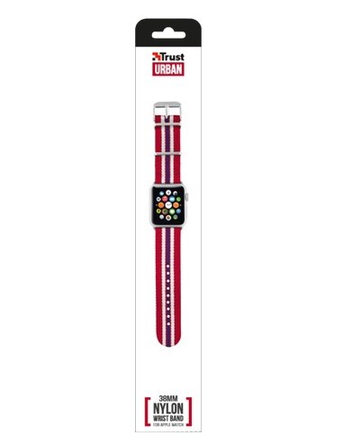 Trust 20918 accessorio indossabile intelligente Band Blu, Rosso, Bianco Nylon