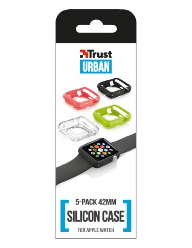 Trust 20981 accessorio indossabile intelligente Custodia Nero, Blu, Lime, Rosa, Trasparente Silicone
