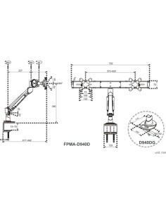 Neomounts by Newstar FPMA-D940DWHITE supporto da tavolo per Tv a schermo piatto 61 cm (24") Bianco 2