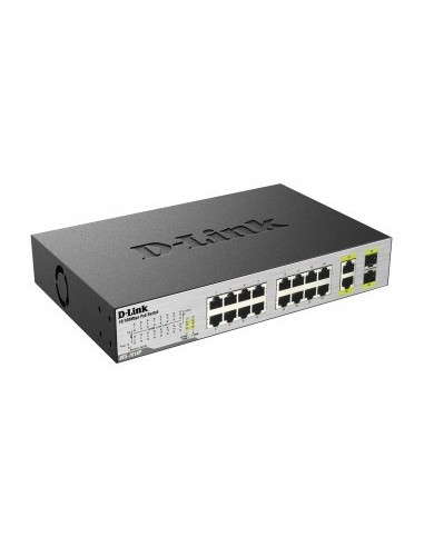 D-Link DES-1018P switch di rete Non gestito L2 Fast Ethernet (10 100) Supporto Power over Ethernet (PoE) Nero, Grigio