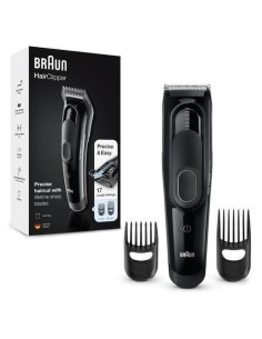 Braun HC5050 Tagliacapelli, Regolabarba Uomo e Rasoio Elettrico Barba Con 17 Impostazioni Di Lunghezza Precise E Lame Affilate
