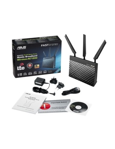 ASUS 4G-AC55U router wireless Gigabit Ethernet Dual-band (2.4 GHz 5 GHz) 3G Nero