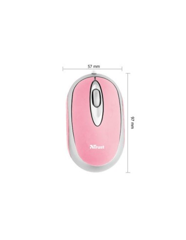 Trust Mini Travel - Pink mouse USB tipo A Ottico