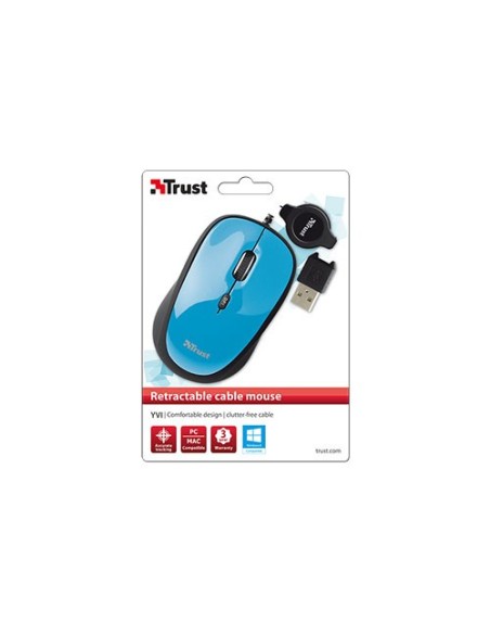 Trust Yvi mouse USB tipo A Ottico