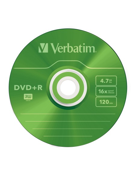 Verbatim DVD+R Colour 4,7 GB 5 pz