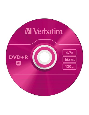 Verbatim DVD+R Colour 4,7 GB 5 pz