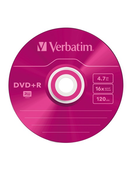 Verbatim DVD+R Colour 4,7 GB 5 pz