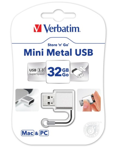 Verbatim 32GB Mini Metal unità flash USB USB tipo A 3.2 Gen 1 (3.1 Gen 1) Alluminio