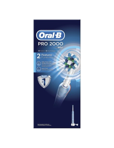 Oral-B PRO 2000 Adulto Spazzolino rotante-oscillante Blu, Bianco