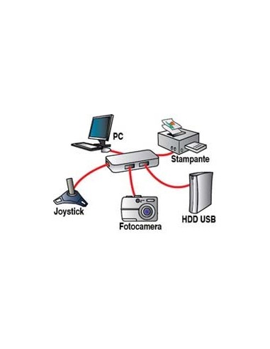 Digicom HUSB 2.0-G04 480 Mbit s Bianco