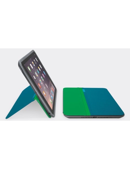 Logitech AnyAngle 24,6 cm (9.7") Cover Ciano, Verde