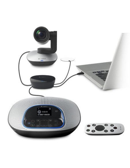 Logitech CC3000e webcam USB 2.0 Nero, Argento