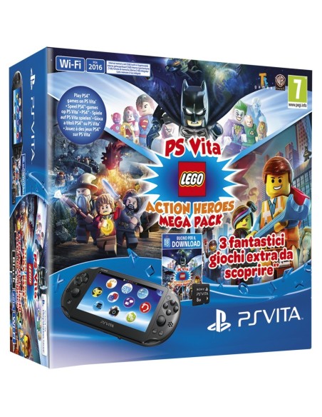 Sony Ps Vita 2016 + MC 8GB + LEGO MegaPack console da gioco portatile 12,7 cm (5") Touch screen Wi-Fi Nero