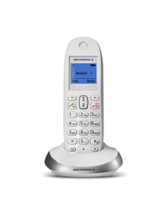 Motorola C2001 Telefono DECT Identificatore di chiamata Argento, Bianco