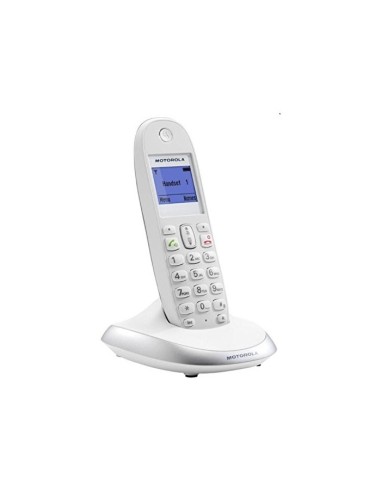 Motorola C2001 Telefono DECT Identificatore di chiamata Argento, Bianco