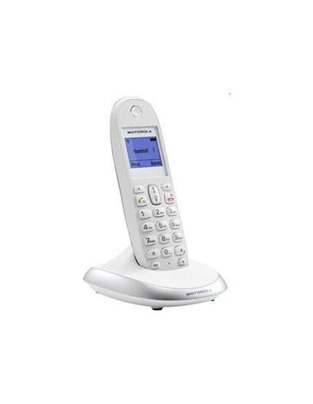 Motorola C2001 Telefono DECT Identificatore di chiamata Argento, Bianco