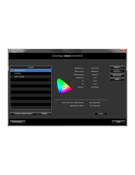 EIZO CS240-BK Monitor PC 61,2 cm (24.1") 1920 x 1200 Pixel Full HD LED Nero