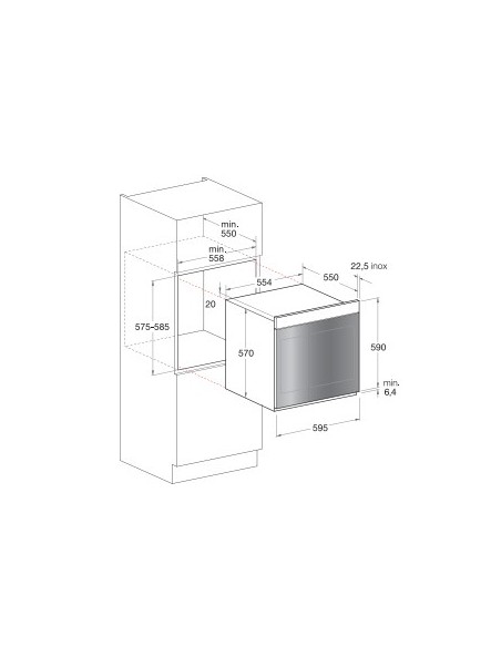 Hotpoint OK 89E D 0 X HA forno 74 L 2600 W A Nero, Acciaio inossidabile