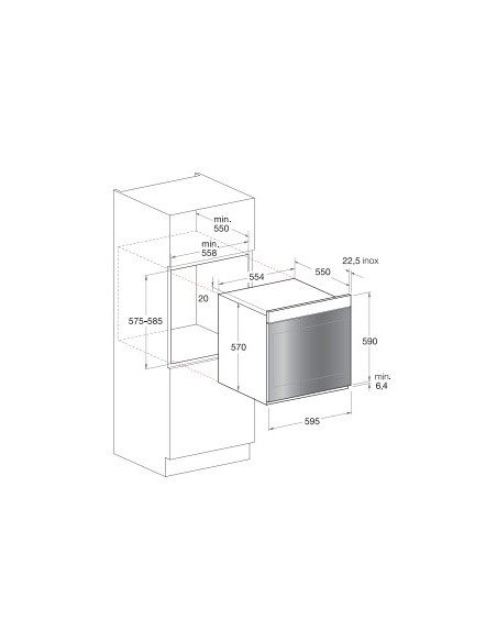 Hotpoint OK1037ELD 0 X HA forno 77 L 2600 W A Nero, Acciaio inossidabile