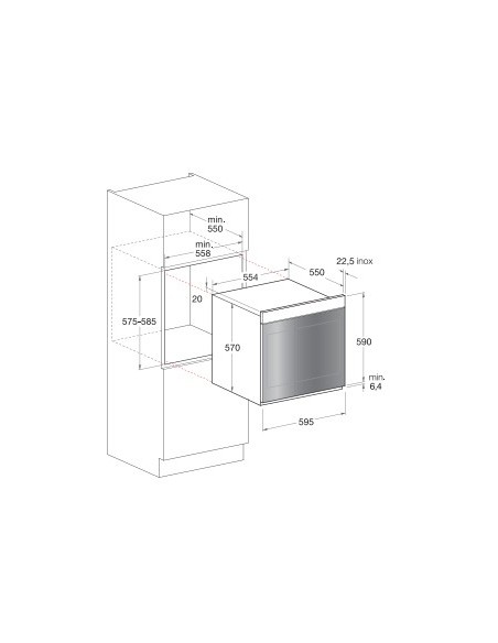 Hotpoint OK1037ELDP 0 X HA forno 77 L 3400 W A Nero, Acciaio inossidabile