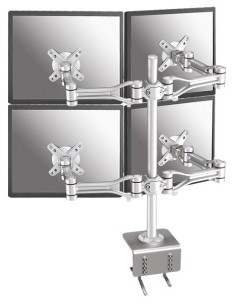 Neomounts by Newstar FPMA-D1030D-4 supporto da tavolo per Tv a schermo piatto 61 cm (24") Argento