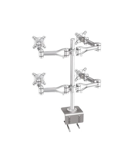 Neomounts by Newstar FPMA-D1030D-4 supporto da tavolo per Tv a schermo piatto 61 cm (24") Argento