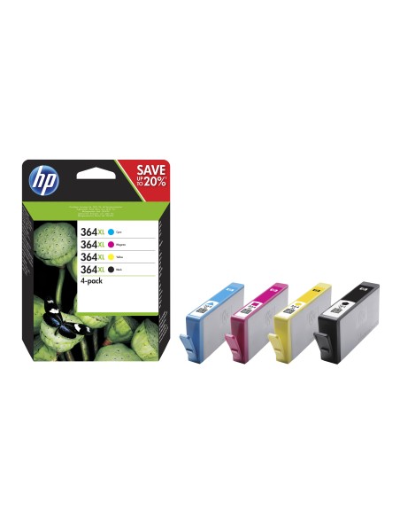 HP 364XL cartuccia d'inchiostro 4 pz Originale Resa elevata (XL) Nero, Ciano, Magenta, Giallo