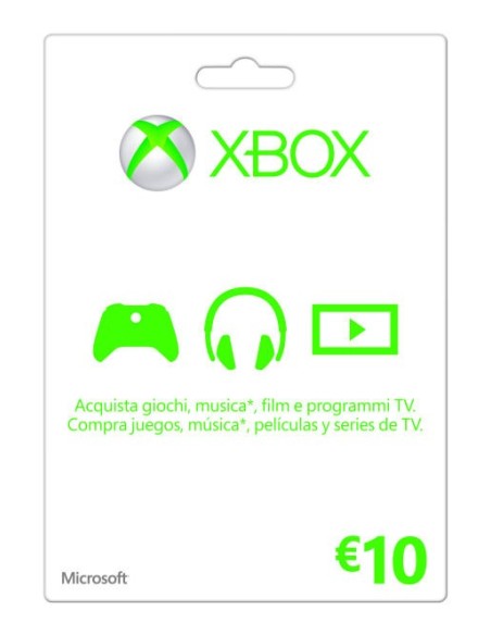 Microsoft XBOX Live 10 Euro Card Cartolina