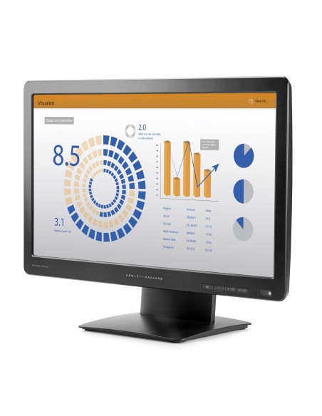 HP Ecran ProDisplay P202va de 49,61 cm (19,53 pouces) (ENERGY STAR) 49,6 cm (19.5") 1920 x 1080 Pixel Full HD LED Nero
