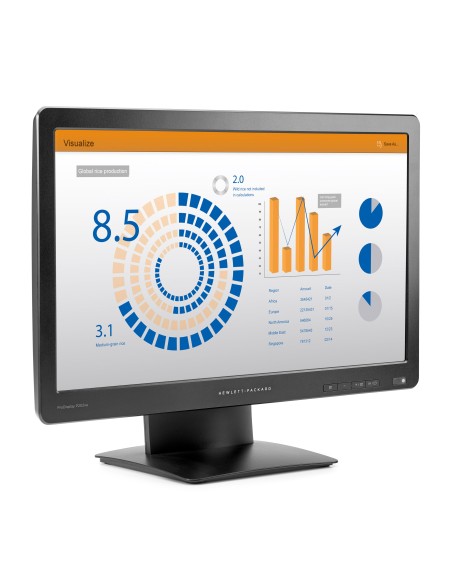 HP Ecran ProDisplay P202va de 49,61 cm (19,53 pouces) (ENERGY STAR) 49,6 cm (19.5") 1920 x 1080 Pixel Full HD LED Nero