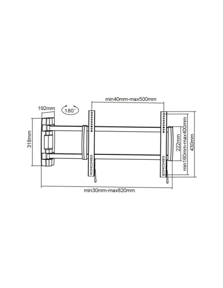 Multibrackets 7 350 022 736 207 119,4 cm (47") Bianco