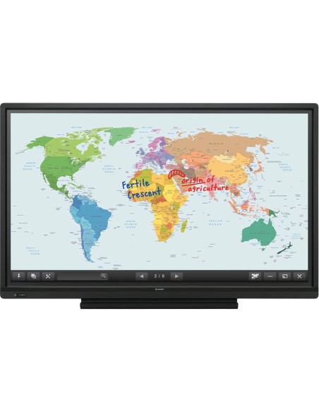 Sharp PN-70TA3 monitor touch screen 177,8 cm (70") 1920 x 1080 Pixel Multi-touch Multi utente Nero