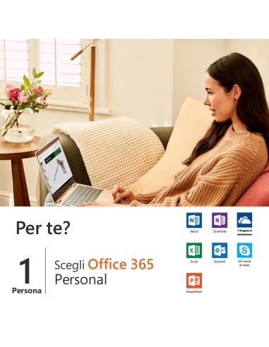 Microsoft Office 365 Personal 1 licenza e 1 anno i ITA