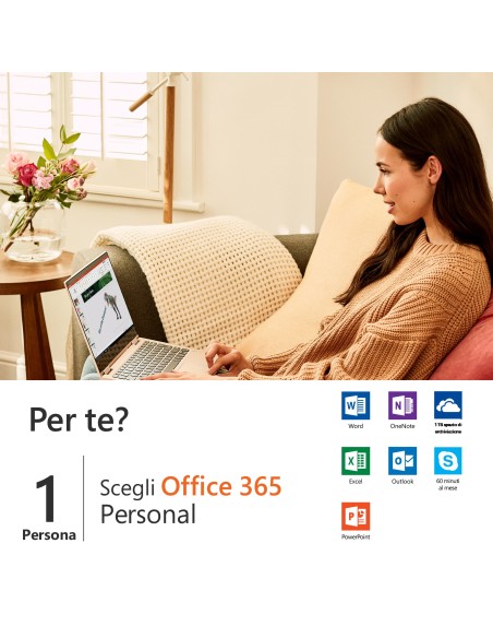 Microsoft Office 365 Personal 1 licenza e 1 anno i ITA