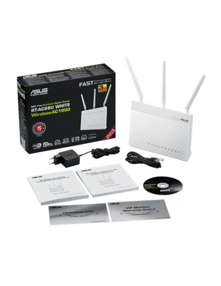 ASUS RT-AC68U router wireless Gigabit Ethernet Dual-band (2.4 GHz 5 GHz) 4G Bianco
