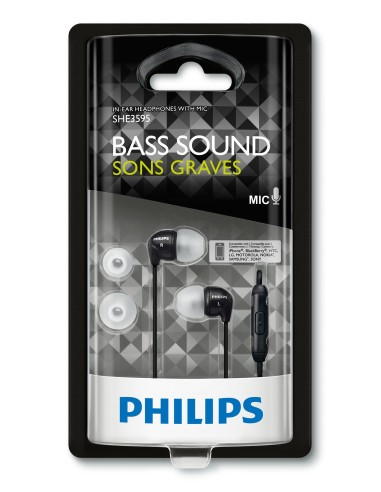 Philips Cuffia auricolare con microfono SHE3595BK 00