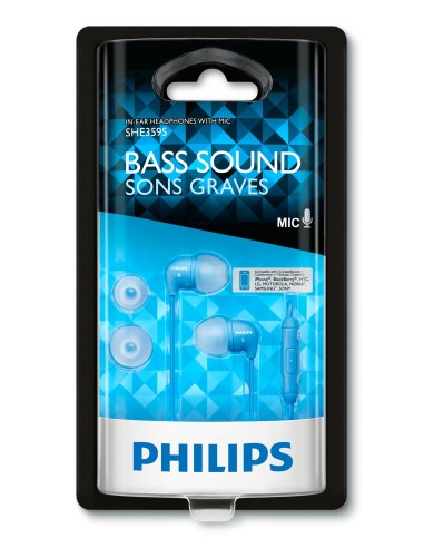 Philips Cuffia auricolare con microfono SHE3595BL 00