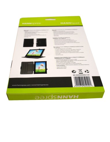Hannspree 80-00000000G134 custodia per tablet 25,6 cm (10.1") Custodia a libro Nero