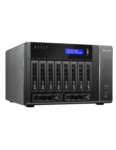 QNAP TVS-EC1080-E3-16G server NAS e di archiviazione Tower Collegamento ethernet LAN Nero E3-1245V3
