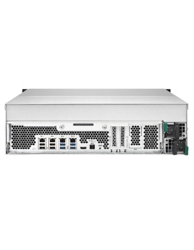 QNAP TVS-EC1680U-SAS-RP R2 NAS Armadio (3U) Collegamento ethernet LAN Nero E3-1246V3