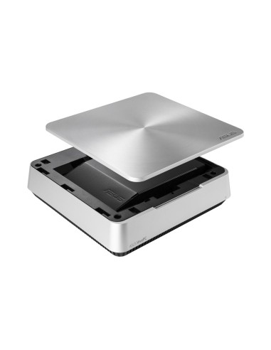 ASUS VivoMini VM42-S161M DDR3L-SDRAM 2957U Intel® Celeron® 4 GB 500 GB HDD FreeDOS Mini PC Argento